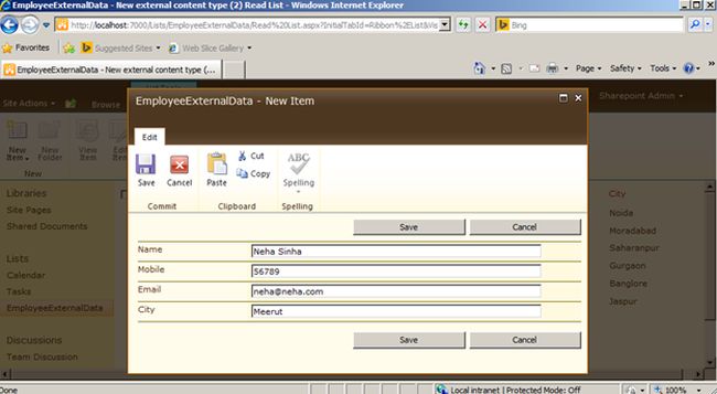 employee extrnal data